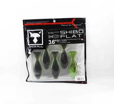 Jackall Soft Köder Shibo Flat 3.6 Zoll Green Pumpkin Chartreuse (3337)