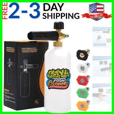 #ad Foam Cannon for Pressure Washer 1 4quot; Quick Connect Adjustable Snow Foam Lan... $25.99