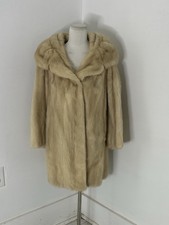 Vintage 1950s Blonde Genuine Mink Fur Coat