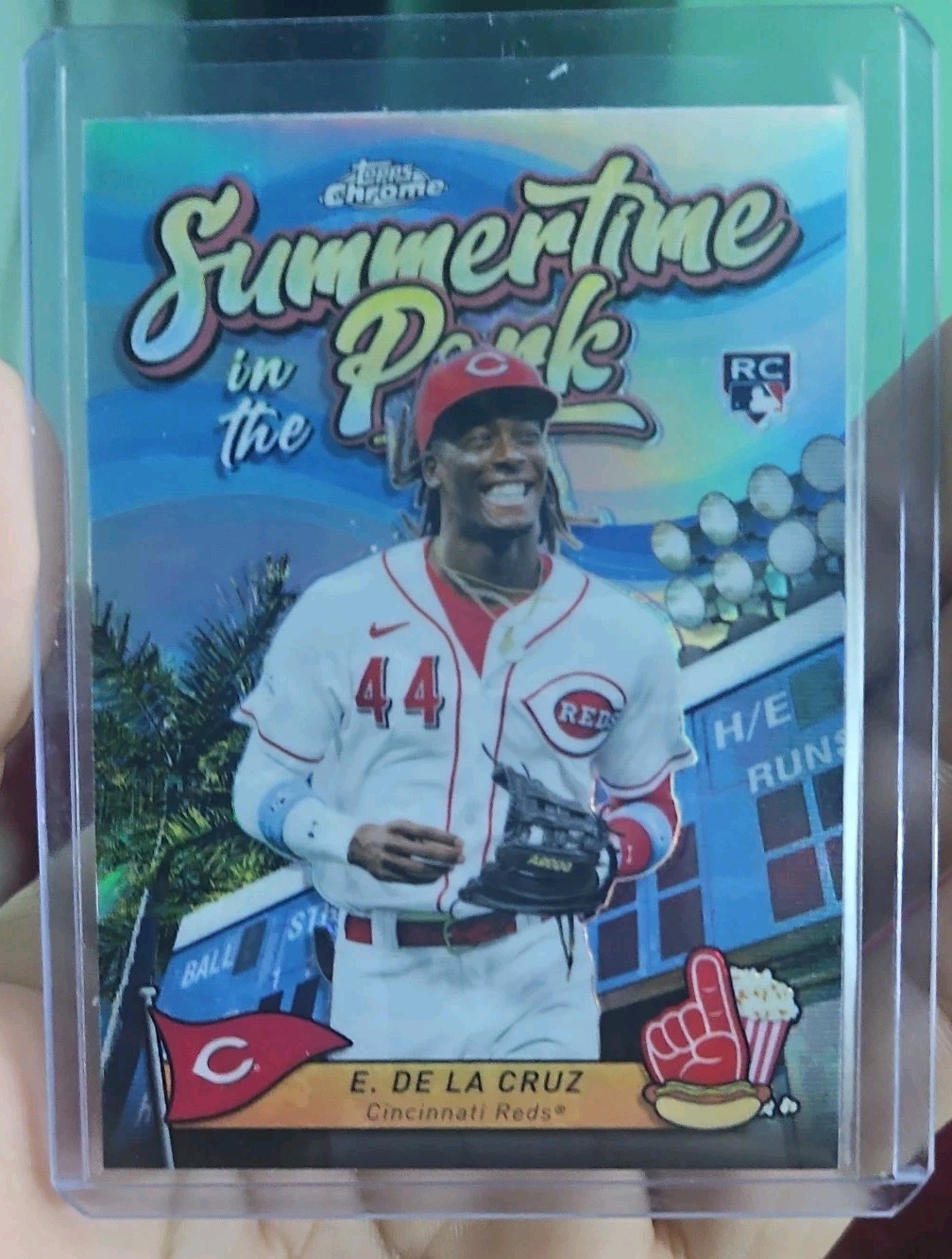 2024 Topps Chrome Elly De La Cruz Summertime in the Park Refractor #SITP-4