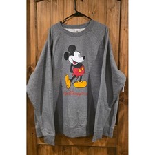 Image of Disney Mickey Mouse Sweatshirt Womens 3XL Grey New Walt Disney World Graphic