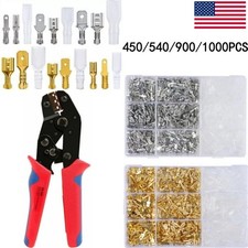 1000PC Terminals Crimping Tool Kit Spade Connectors Crimper Wire Terminals Tools