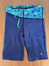 Little Boys size 22 SPEEDO Jammer Blue Green Race Swimsuit Swim Shorts