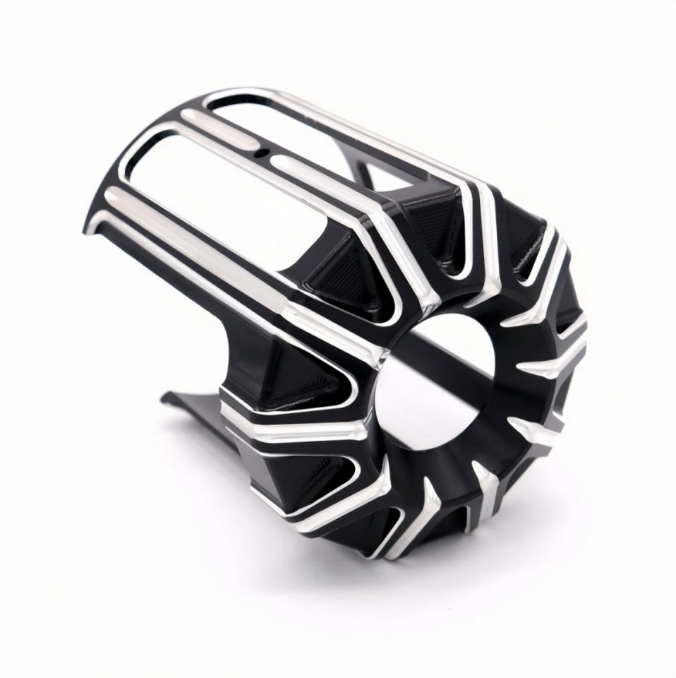 Cubierta de tapa de filtro de aceite CNC para Harley - aluminio negro para modelos Touring Foto 2 de 4