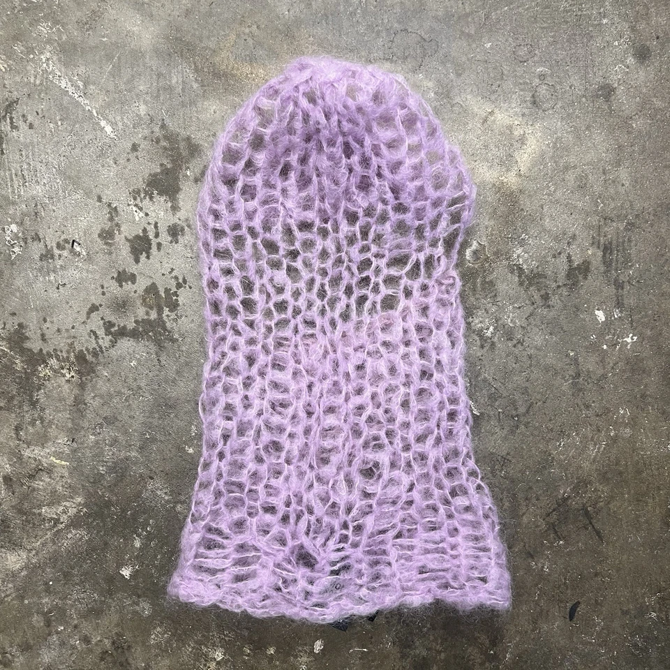 Raf Simons Mohair Balaclava Pink Fuchsia AW21 - Image 3 of 4