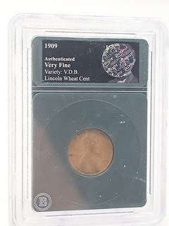 1909 V.D.B. Bradford Mint VERY FINE Lincoln Wheat Penny KEY DATE Lot.H147