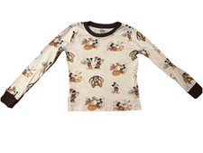 Pottery Barn Kids Mickey Minnie Mouse Disney Pajama Top Thanksgiving Kids Sz 8