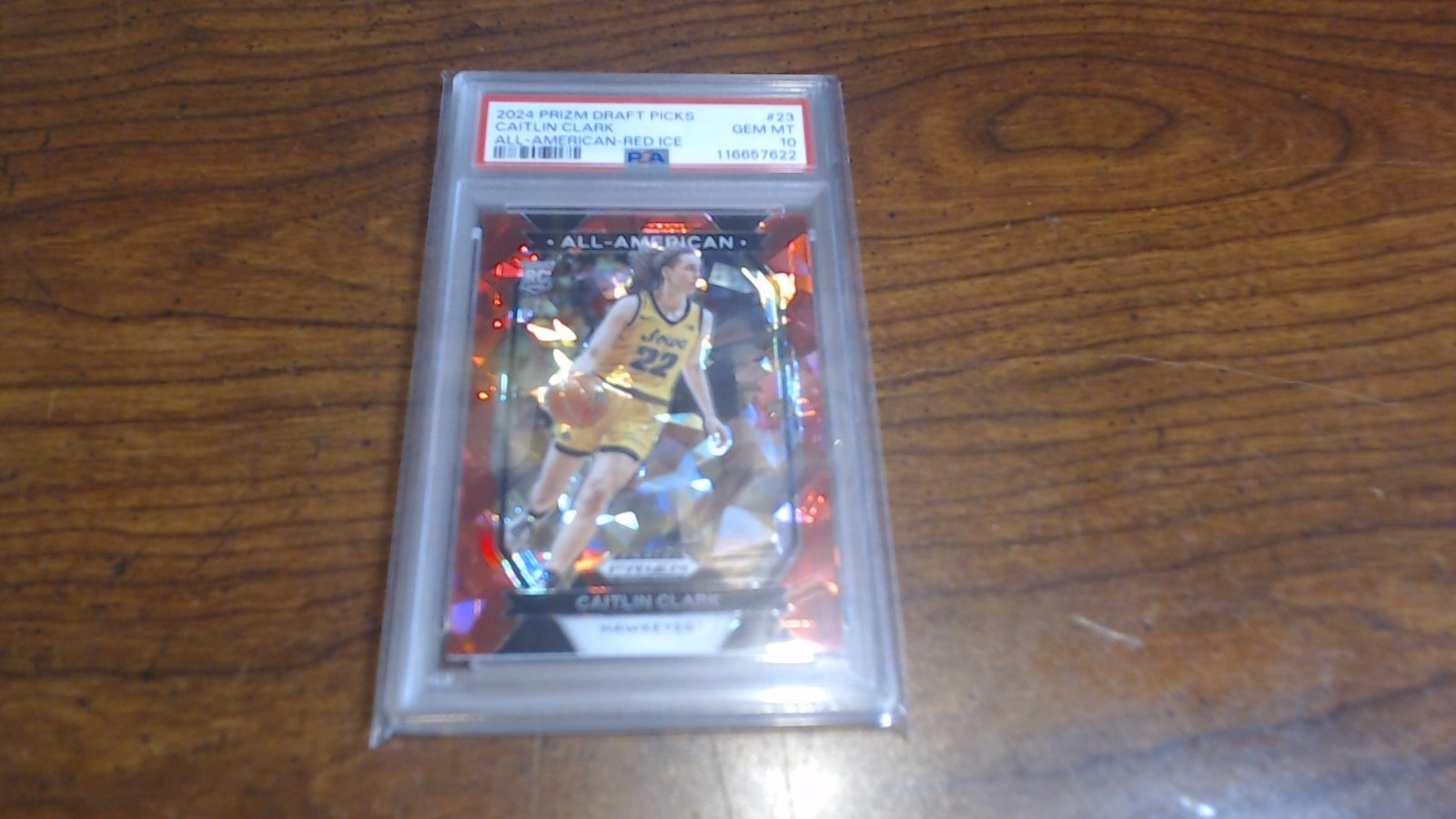 2024 Prizm Draft Picks Caitlin Clark All American Red Ice PSA 10 Gem Mint LowPop