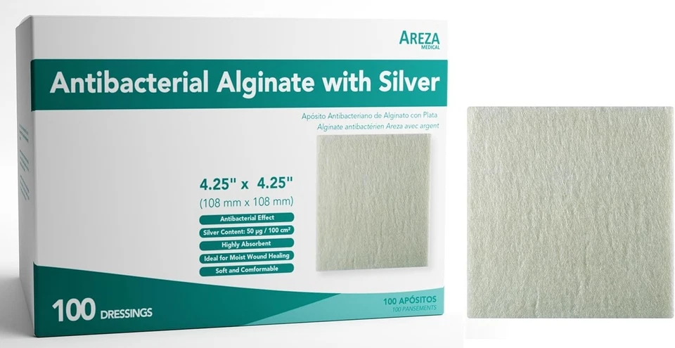 Sterile Silver Dressings for Wound Drainage - 100 Pcs, 1 Box - Image 3 of 4