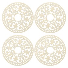 4Pcs Wooden Crochet Bag Base, 7.9" Wooden Basket Bottom, Wood Color  LT01409 