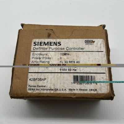 Siemens Definite Purpose Contactor 42BF35AF 3-Pole 120V Coil 30A
