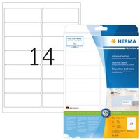 Herma Adressetiketten A4, Weiß, 25 Blatt