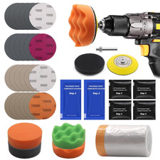 37PCS Car Headlight Restoration Kit, 3 Inch Drill Sanding  Polishing Kit with 1