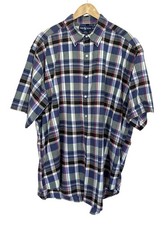 Vintage Ralph Lauren Mens Plaid Blake Shirt Button Up Mens XXL Preppy Cotton