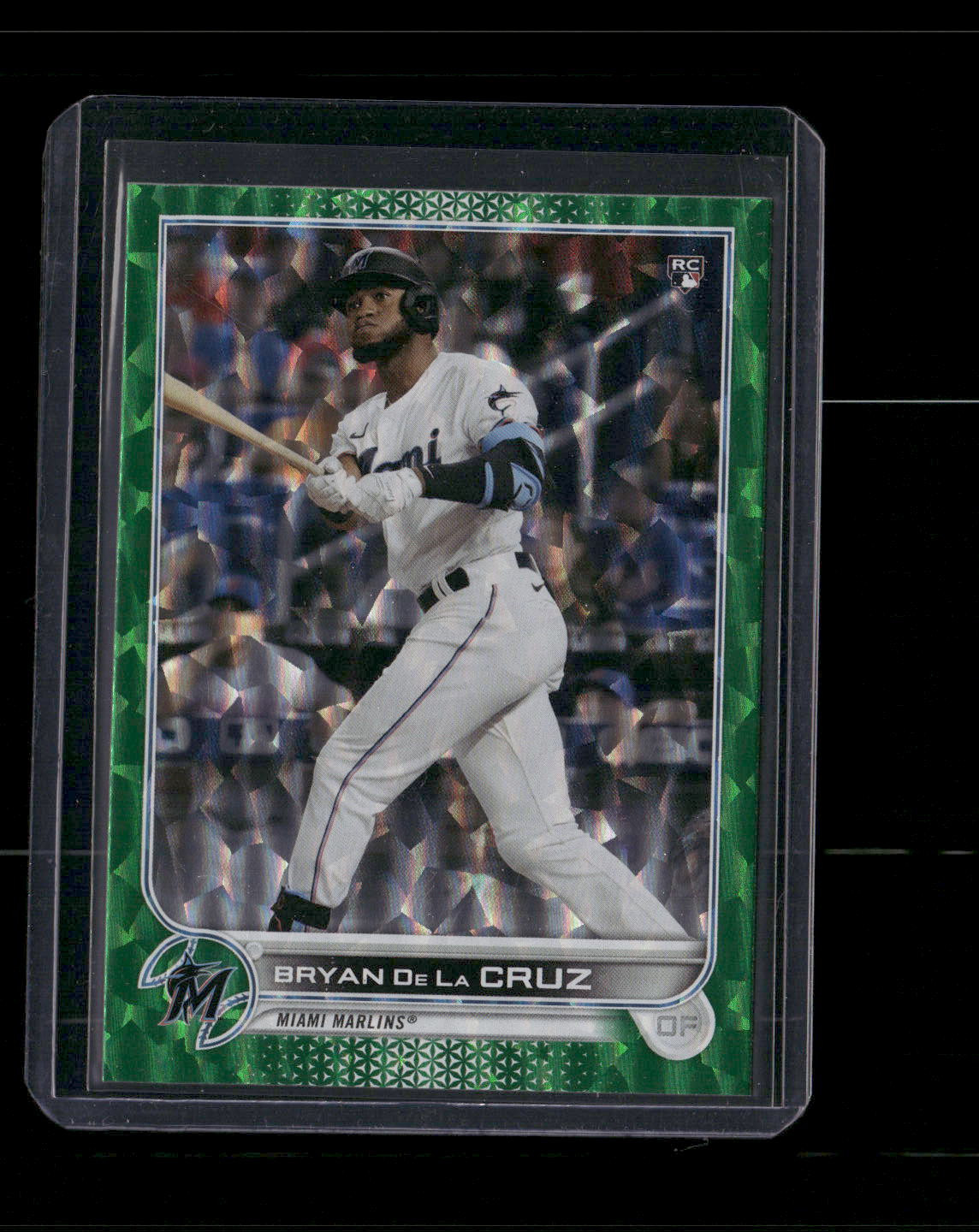 2022 Topps Green Foilboard #22 Bryan De La Cruz Miami Marlins /499 RC