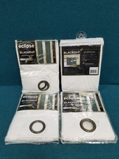 Set of 4 New in Packaging White ECLIPSE Blackout Curtain Panels in 2 Sizes