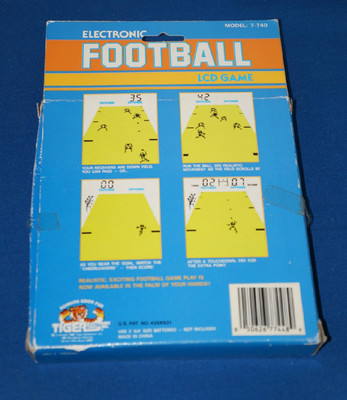 Jeu Vidéo Portable Tiger Electronics Football 1988 - Testé Et Fonctionne - Avec Boîte