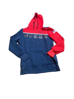 Erima Women's 5-c Back2Basics Volleyball Sportwear Hoodie Red Blue (Size: 36)