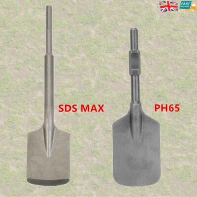 PH65/SDS MAX Square Clay Spade Shovel Chisel Bit For Hammer Drill Breaker UK