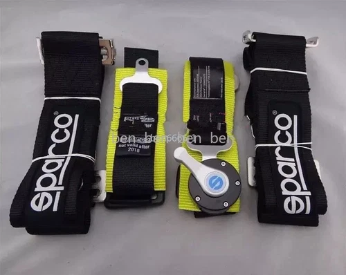 Sparco 4 Point Snap-On 3" Racing Seat Belt Harness Quick release black - Picture 3 of 3