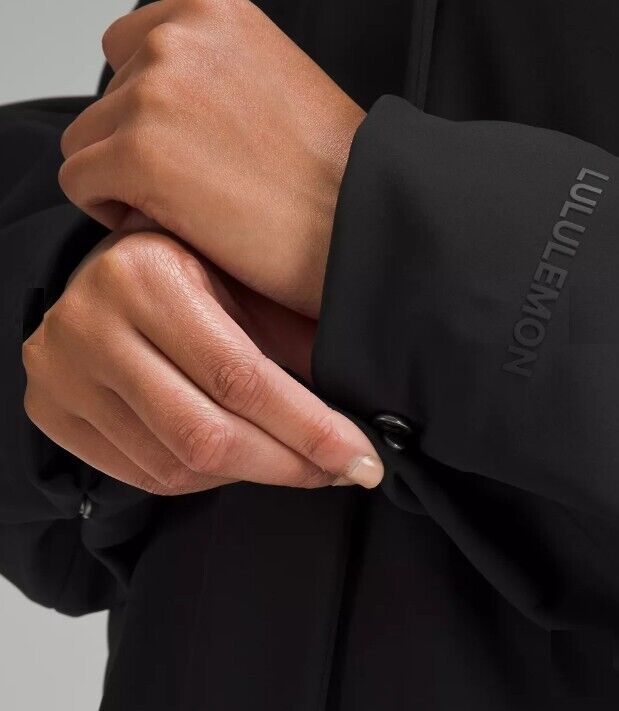 LULULEMON RepelShell Cinch-Back Rain Jacket Black Women's US LULULEMON RepelShell Cinch-Back Rain Jacket Black Women's US