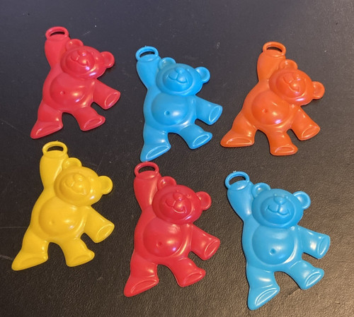 6 lot Vintage Gift Wrap Bear Present ribbon item - 3"