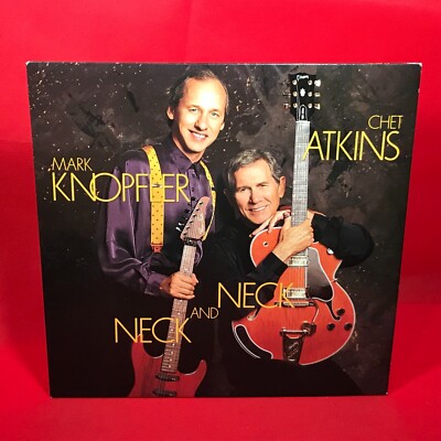 MARK KNOPFLER & CHET ATKINS Neck & Neck 1990 UK/EU vinyl LP Yakety Axe original