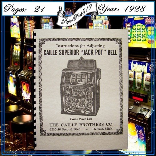 Caille Superior "Jack Pot" Bell Instructions For Adjusting & Parts List 1928