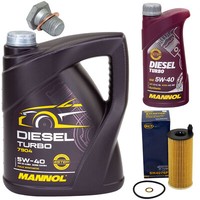 MotoröL Set 5W40 6 Liter + ÖLfilter SH 4076 P + Schraube FüR BMW 3Er 318D 320D