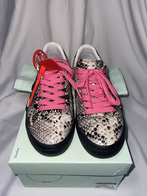 Off White New Arrow Low Vulcanized Medium Grey Sz 40 