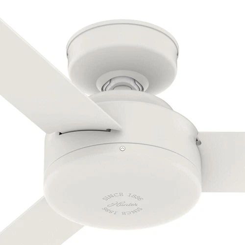 52" Matte White Indoor Modern Ceiling Fan High Speed Cooling Reversible Motor - Picture 8 of 8