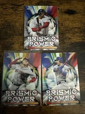 2021 Topps Chrome Prismic Power Lot of 3 - Willson Contreras, Devers, Castillo