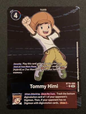 Tommy Himi - BT18-089 - Box Topper - Special Booster VER2.0 - Digimon TCG