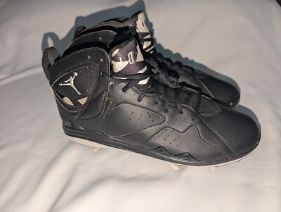 Nike Air Jordan VII 7 Retro 'Oreo' Metal Baseball Cleats 684943-010 Men's 14 EUC