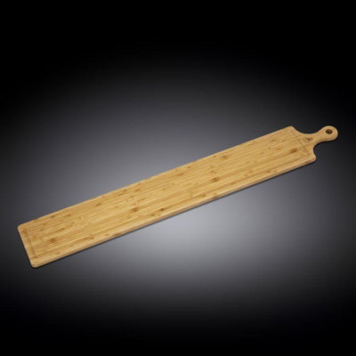 Bamboo Charcuterie Board With Handle 39.4'' inch X 5.9'' inch | 100 X 15 Cm