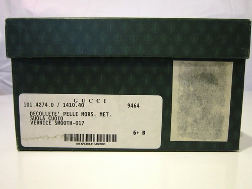 GUCCI Tom Ford Fall 1995 Iconic Horsebit Pumps Navy Patent Size 6+B - Picture 8 of 12