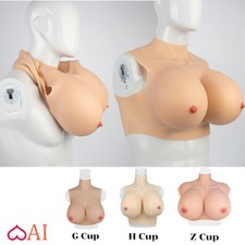Huge Boobs Silicone Breast Forms Crossdresser Drag Queen Breastplate G/H/Z Cup
