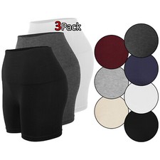KOGMO Women's Tummy Control Fitness Running Bike Yoga Shorts Leggings 3 Pack 