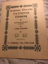 Saviour Breathe an Evening Blessing Evening Hymn Oley Speaks For High Voice 