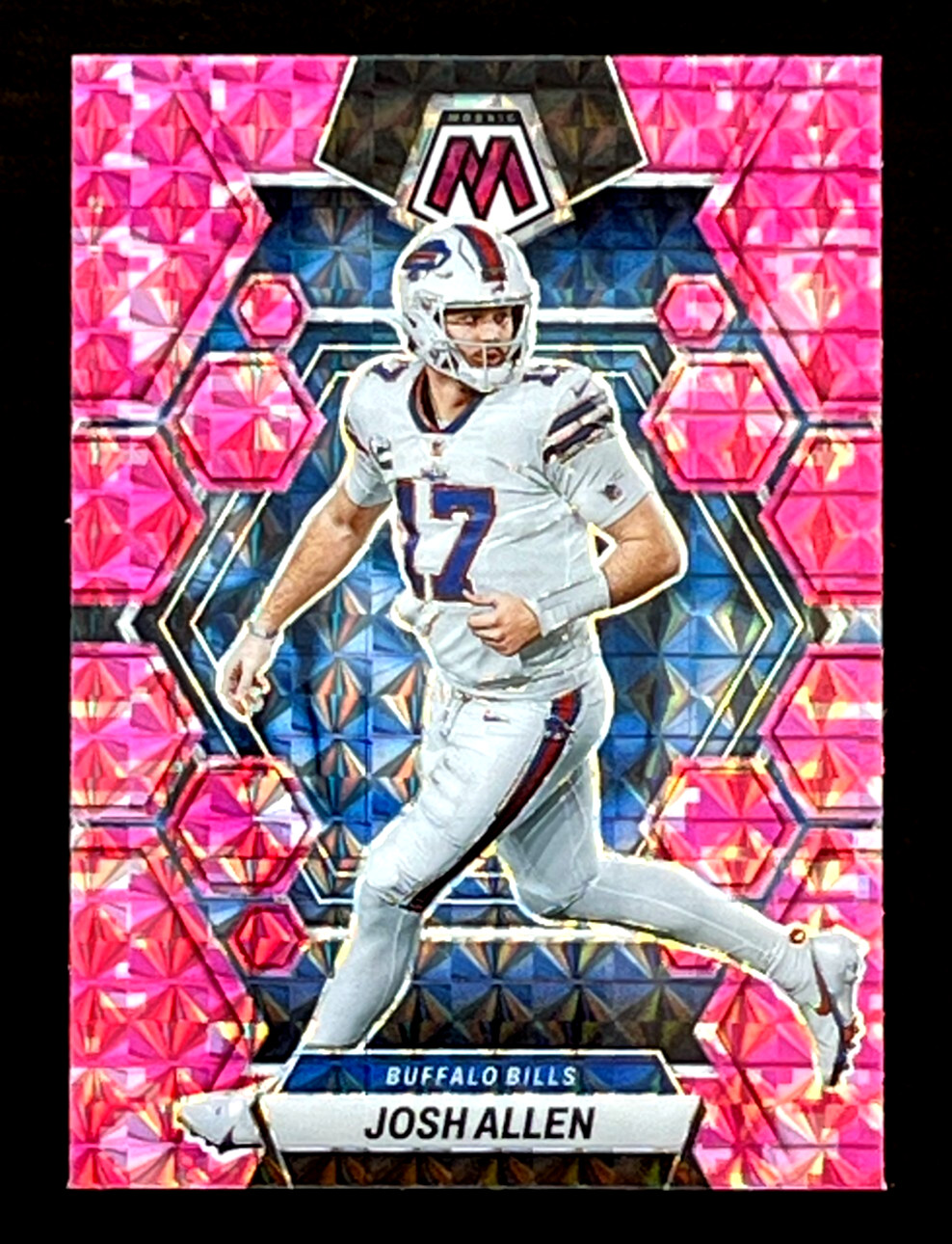 Josh Allen 2023 Panini Mosaic Pink Camo Parallel Prizm Buffalo Bills #21