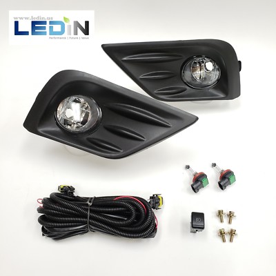 Fog Light Kit For 16-18 Nissan Altima Wire Harness Switch Bezel Left Right Set