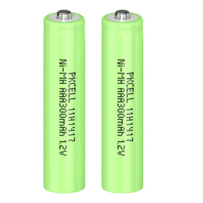 2PCS  AAA Rechargeable Batteries 300mAh Ni-MH Battery for Garden Solar Lights US
