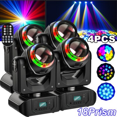 150W Moving Head LED Lights RGBW Gobo Beam Stage Spot Light DJ Disco DMX 18Prism