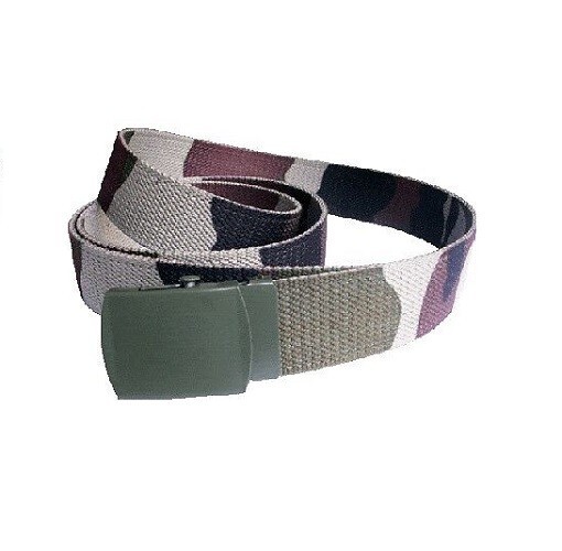Ceinture Toile Coton Motif Camouflage Avec Boucle Métal – NEUVE Avec étiquette – Style Cam Pour Homme Et Femme