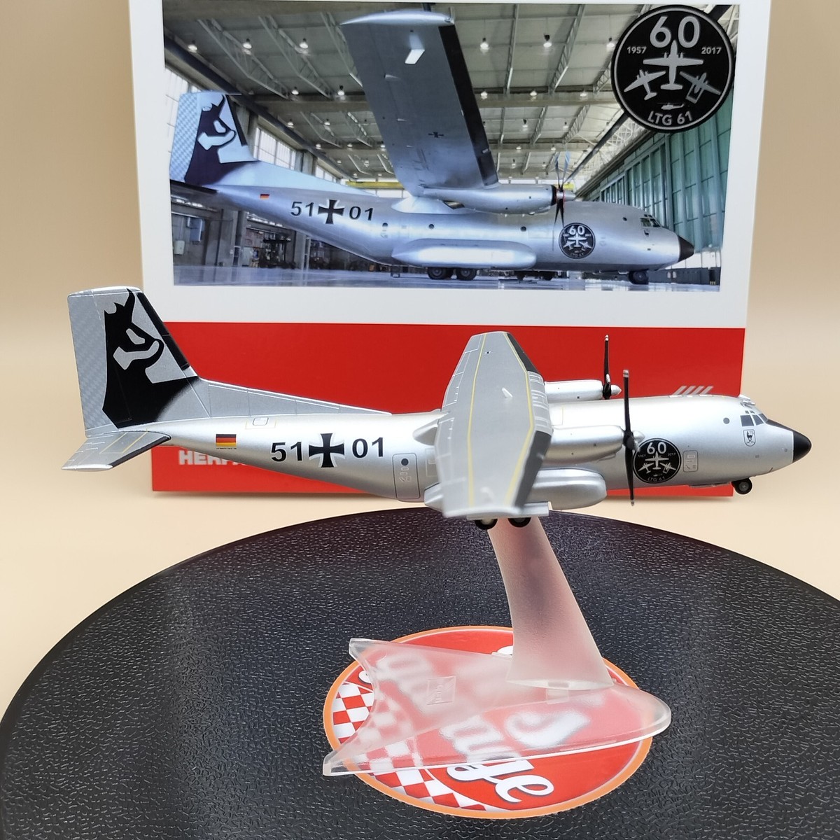 herpa 1/200 Luftwaffe Transall C-160 LTG 61 60th Anniversary