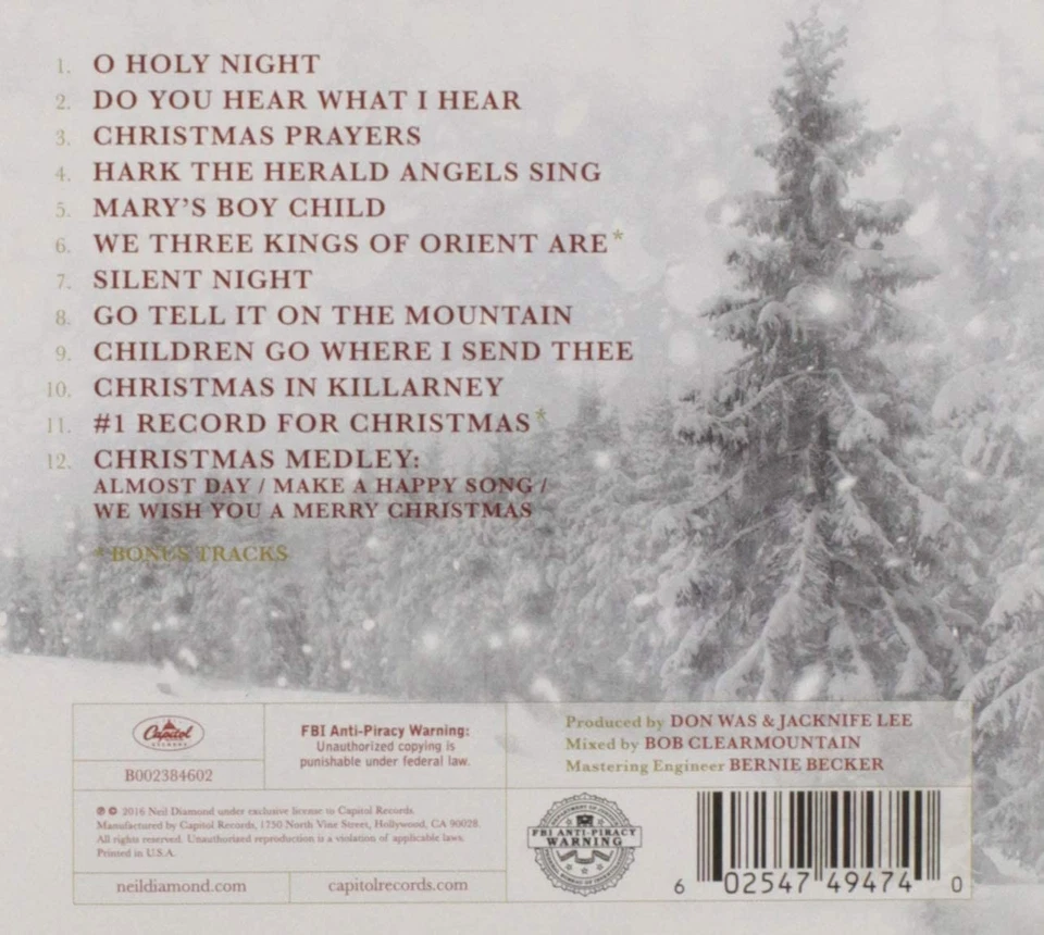 Neil Diamond Acoustic Christmas (CD) - Image 2 of 3
