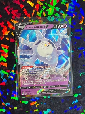 Galarian Cursola V 21/73 (Ultra Rare) Champion's Path Near Mint Pokemon TCG