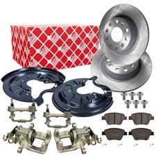 FEBI Bremsscheiben 272mm + Komplett Rep-Satz Hinten für VW GOLF 6 AUDI A3 8P1