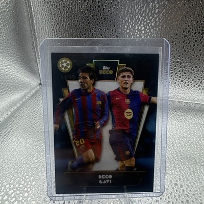 2022-23 Topps Deco Uefa Club Competitions - Then & Now Gavi, Xavi Hernandez /49