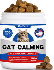 Calming Chews for Cats 230ct, Cat Calming Treats - Cat Anxiety Relief, Helps Red